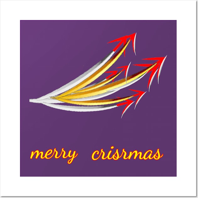 merry cristmas art design. Wall Art by Dilhani